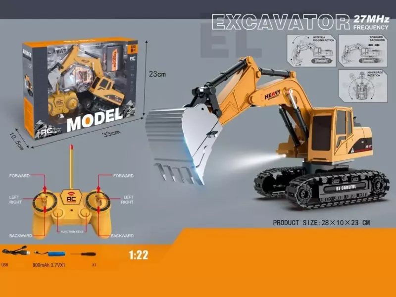 Koparka R/C 27MHz światło dźwięk sterowanie łyżką