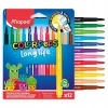 Flamastry pisaki mazaki Maped Long Life 12 kolorów niewysychające szkolne - zdjęcie