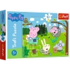 Puzzle 30 elementów. Świnka Peppa. Leśna wyprawa - zdjęcie