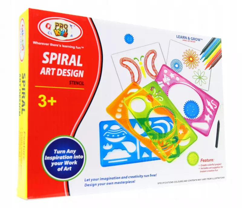 SPIROGRAF Zestaw KREATYWNY do rysowania wzorów MANDALA + pisaki 4w1
