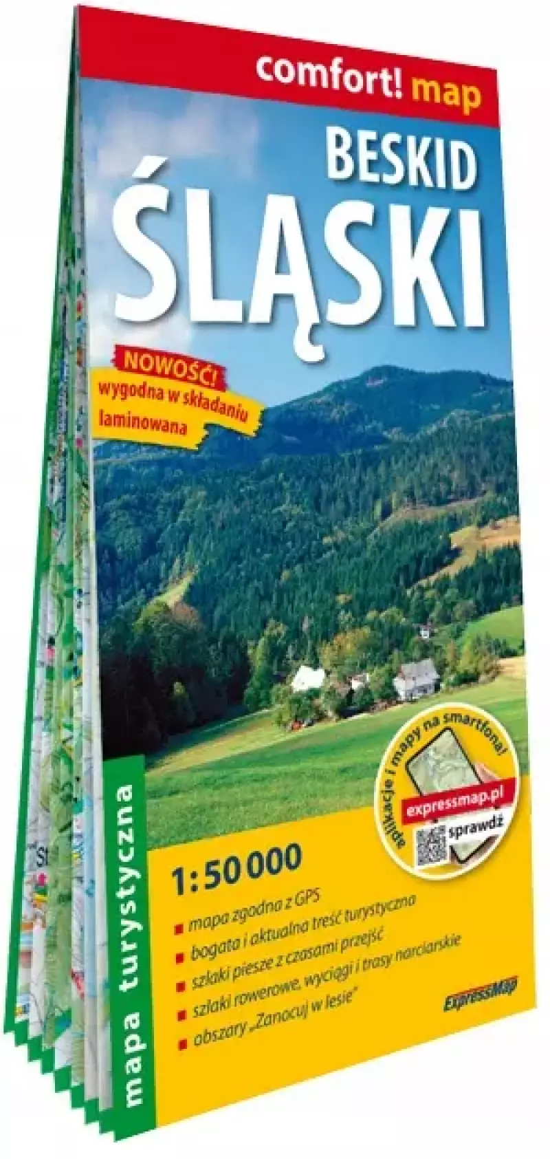 Beskid Śląski; laminowana mapa turystyczna 1:50 000
