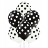 Balony Belbal 12", D11, pędzel w groszki, 6szt. - zdjęcie