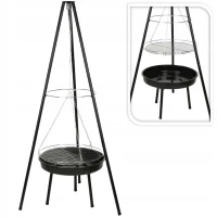Grill Ogrodowy Wiszący na Trójnogu 52CM, zdjęcie 4