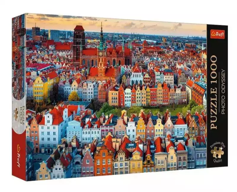 Puzzle 1000 elementów. Premium Plus. Photo Odyssey. Widok na Gdańsk, Polska