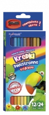 Kredki trójkątne dwustronne, 24 kolory - zdjęcie