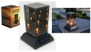 ZNICZ SZKLANY LED SOLARNY KWADRAT 15x15x22cm 3 kolory 3D SL-K1S - zdjęcie