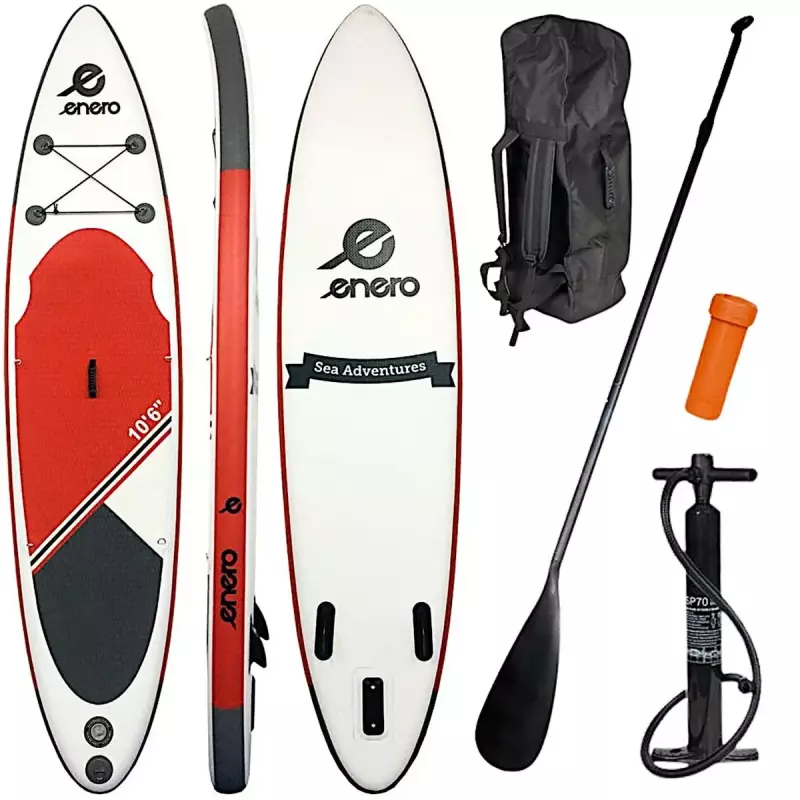 Zestaw - Deska Sup Dmuchana 145KG 320X81X15CM Enero