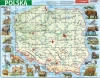 Puzzle ramkowe 72 elementy. Mapa fizyczna Polski - zdjęcie