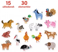 CzuCzu. Puzzle do pary. Zwierzątka na wsi, zdjęcie 2