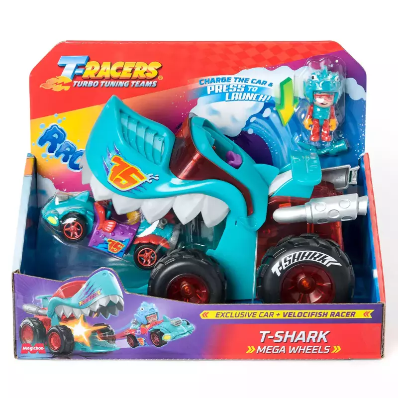 T-Racers. Mega Wheels T Shark, pojazd i figurka
