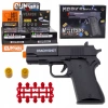 Mini Pistolet Broń Na Naboje I Łuski Czarny 13,5 cm - zdjęcie
