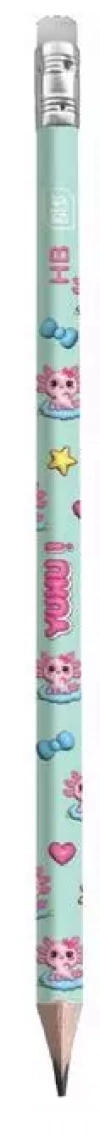 Ołówek z gumką HB Interdruk Yuhu MIX - zdjęcie