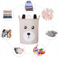 SIPO Kosz na zabawki Beżowy Miś 43 L., zdjęcie 5