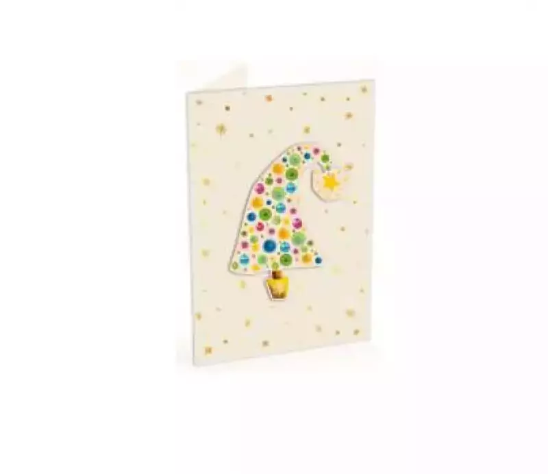 Karnet C6 naklejany + kop. Święta Choinka