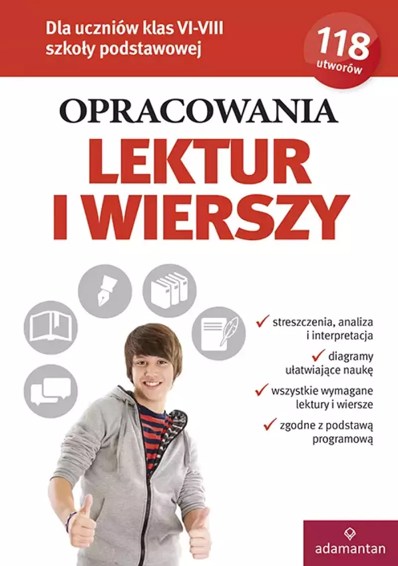 Opracowania lektur i wierszy dla uczniów klas 6-8 szkoły podstawowej