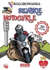 Szybkie motocykle. Kolorowanka z naklejkami - zdjęcie