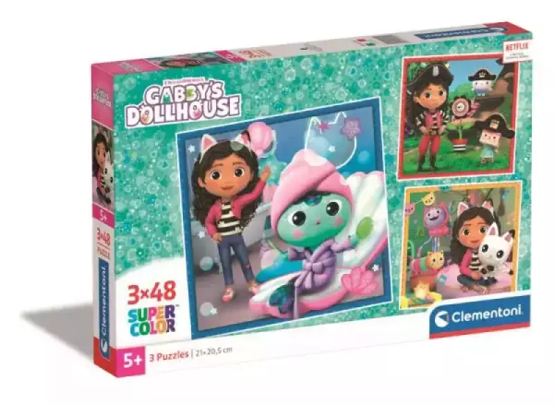 Clementoni Puzzle 3x48el Koci Domek Gabi - Clementoni