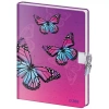 Pamiętnik z kłódką B6 Motyle 60K gładki - zdjęcie
