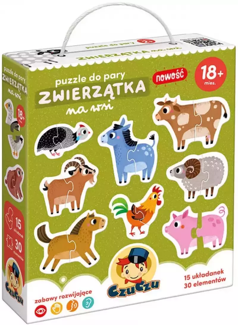 CzuCzu. Puzzle do pary. Zwierzątka na wsi
