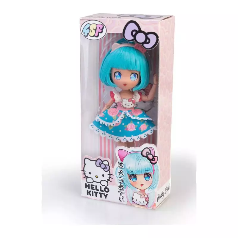 MANGA HELLO KITTY Niebieska, lalka, 19.5 cm