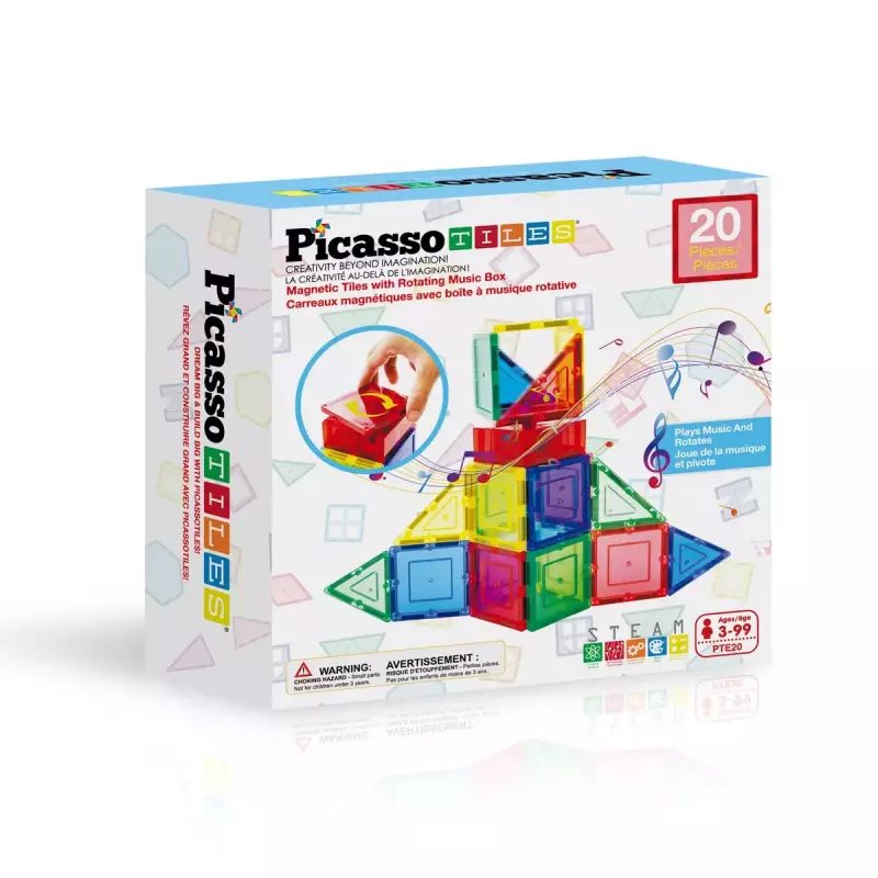 PICASSO Muzyczny Zestaw 20 Elementów, klocki magnetyczne