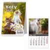Kalendarz 2025 Biurkowy pionowy Koty miesięczny - zdjęcie