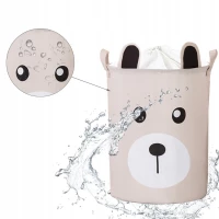 SIPO Kosz na zabawki Beżowy Miś 43 L., zdjęcie 3