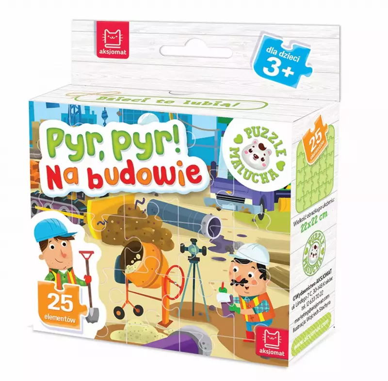 Puzzle malucha 25 elementów. Pyr, pyr! Na budowie