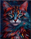 Diamentowa mozaika Kot w kolorach NO-1009430 - zdjęcie