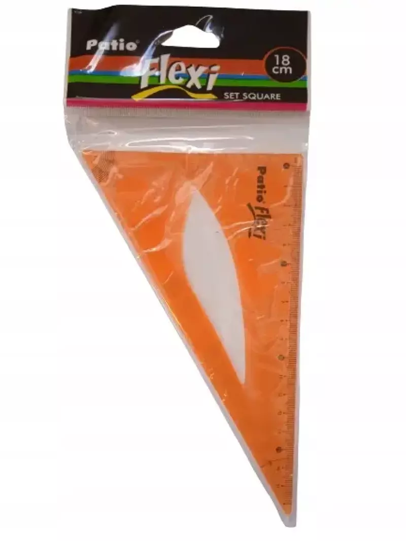 Ekierka szkolna Patio flexi pomarańczowa 18 cm