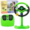 Kierownica Interaktywna Na Stojaku Z Pedałami Światła Dźwięki Zielona - zdjęcie