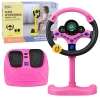 Kierownica Interaktywna Na Stojaku Z Pedałami Światła Dźwięki Różowa - zdjęcie