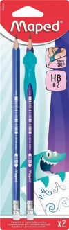 Ołówek z gumką Kidy Learn HB 2szt MAPED - zdjęcie