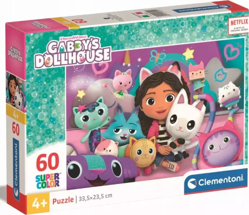 Puzzle 60 Super Kolor Gabby's Dollhouse - Clementoni