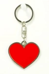 Brelok metalowy serce czerwone 5cm - zdjęcie