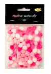 Pompony akrylowe różowa 10mm 100szt - zdjęcie