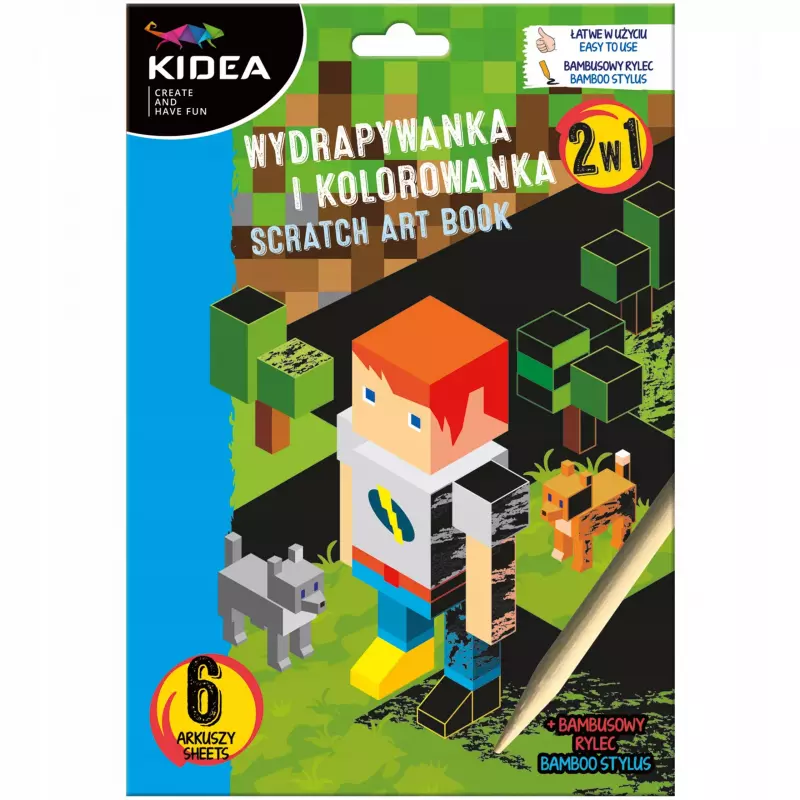 Wydrapywanka 180x260 Malowanka Game Kidea pudełko
