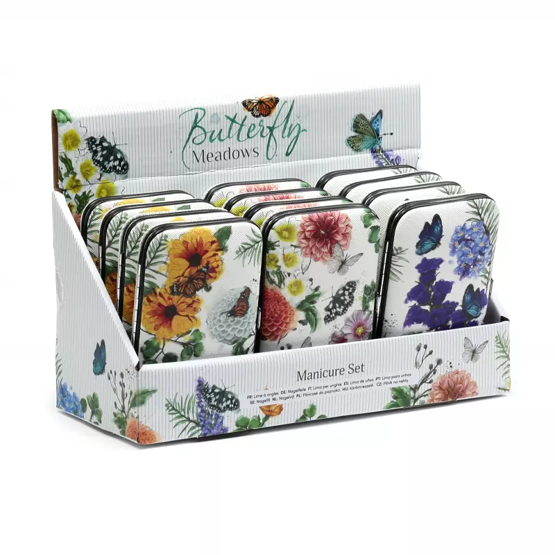 Zestaw do manicure, 5-częściowy - Butterfly Meadows