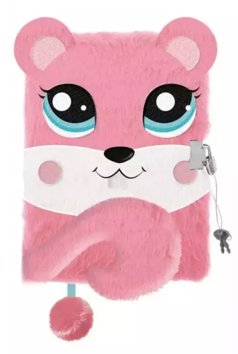 Pamiętnik z kłódką 3D, wiewiórka Pamiętnik z kłódką 3D, wiewiórka