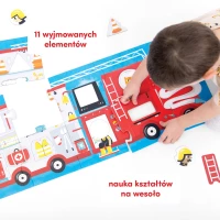 CzuCzu. Puzzle z dziurką 23 elementy. Wóz strażacki, zdjęcie 4