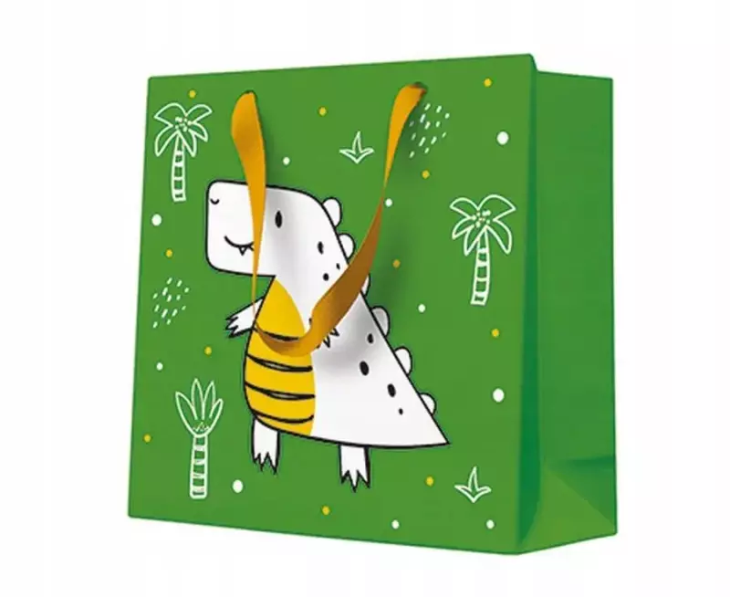 Torebka prezentowa PAW Hello Dino, 17x17x6 cm