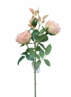 Kwiaty róża 3 szt. 67cm brzoskwiniowa Home And Garden (6720) - zdjęcie