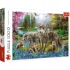 Puzzle 1000 elementów. Wilcza rodzina - zdjęcie