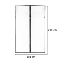 Moskitiera siatka magnetyczna LUARO na drzwi solidna mocny magnes 110x210cm, zdjęcie 12