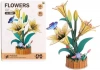 Puzzle 3D drewniane kwiaty lilie - zdjęcie