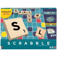 Scrabble Drewniane elementy Rodzinna gra 2w1 Klasyczne i drużynowe JGR65, zdjęcie 13
