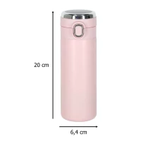 Kubek termiczny z ustnikiem termos LED 350ml róż, zdjęcie 11