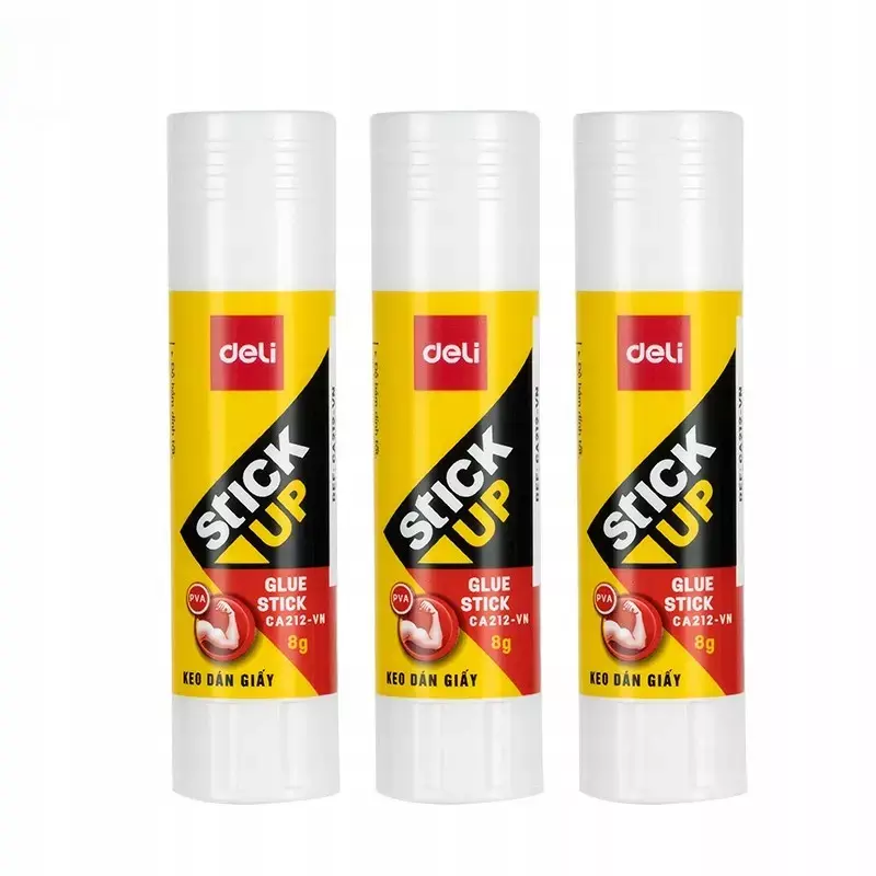 Klej w sztyfcie 8g seria STICK UP 3 sztuki DELI Klej w sztyfcie 8g seria STICK UP 3 sztuki DELI