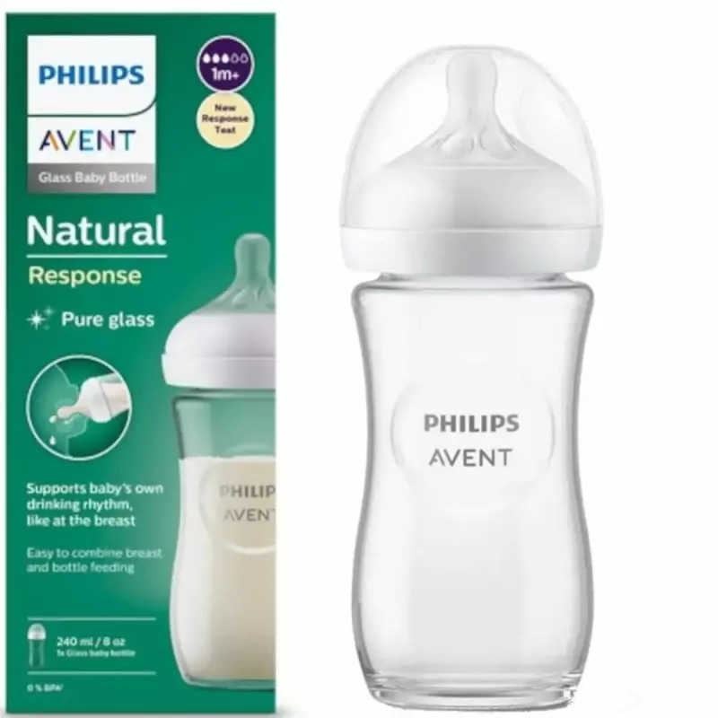 Avent Szklana Respons Butelka Natural 240ML 933/01 Avent Szklana Respons Butelka Natural 240ML 933/01