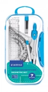 Zestaw Szkolny Geometryczny 7el. niebieski Starpak 560248 - zdjęcie
